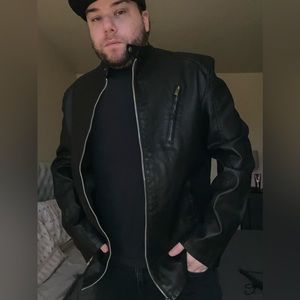 H&M style like faux leather jacket